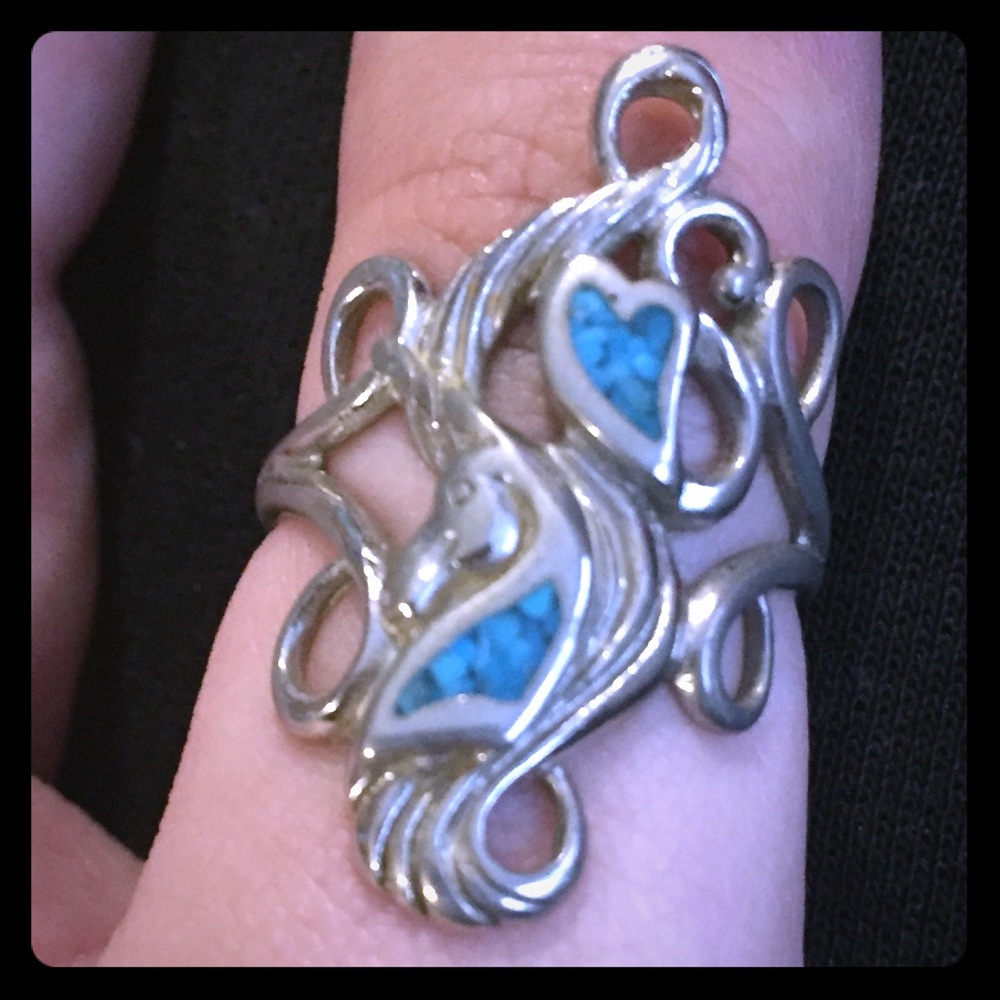 Silver&Opal Hidden Unicorn Ring